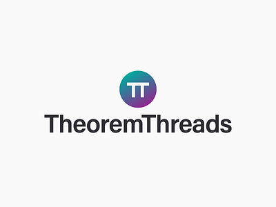 TheoremThreads III approved logo branding clothes ecommerce identity logo mark math pi science symbol t shirts