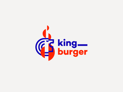 King Burger Logo pt I / For Sale animal bar branding burger freelance identity king lion mark menu restaurant symbol