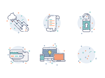Icons / Illustrations bank details credit card data graphic design icon icons illustrations pastel security
