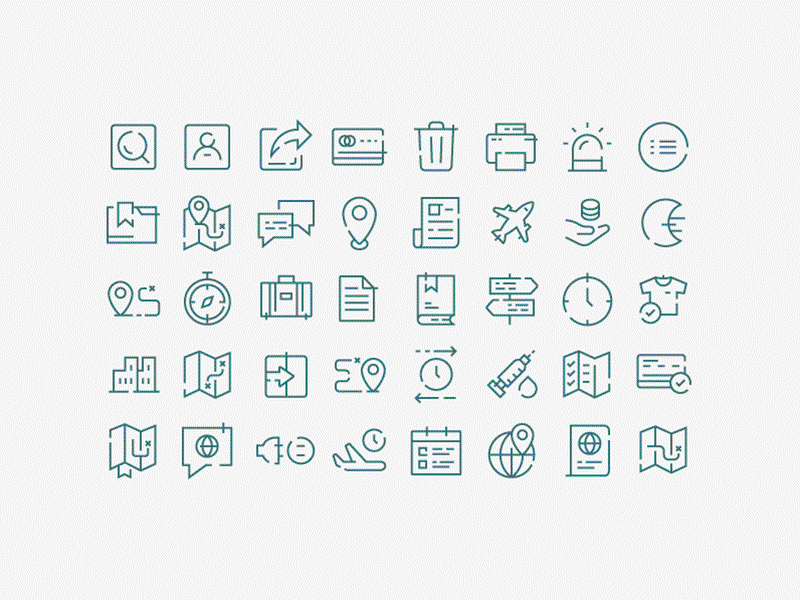 Icon set design graphic icon set travel