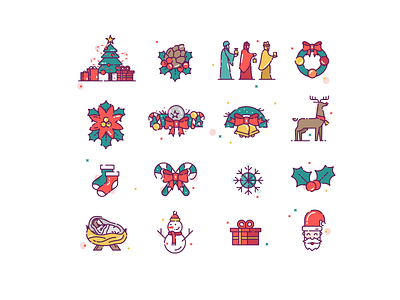 Christmas icon set