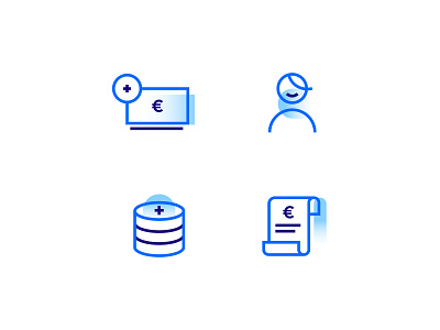 Icon set blue design icon icon set icons money
