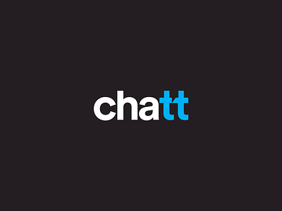 Chatt + hidden chat symbol Logo Concept brand bubble chat identity logo message speak speak bubble