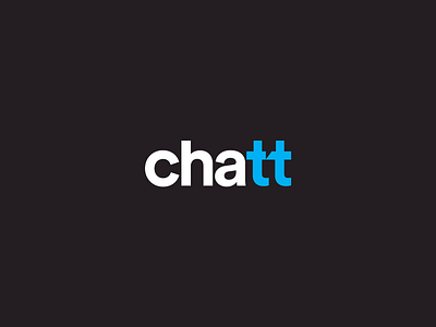 Chatt + hidden chat symbol Logo Concept