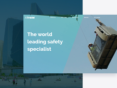 Homepage for a world leading safety company design ui web