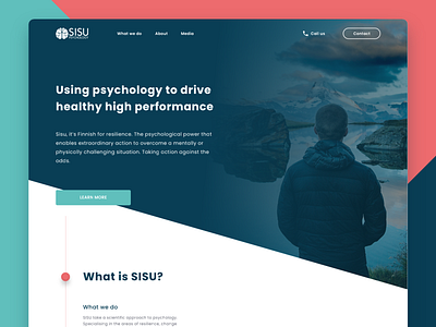 Landing page for psycology service company design flat medical minimal product page ui web web design website