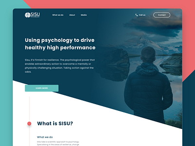 Landing page for psycology service company