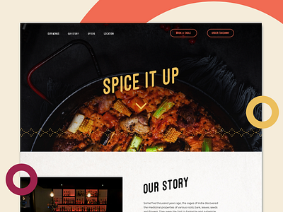 Restaurant / Web Site Design branding design food and drink product page restaurant ui web web design website