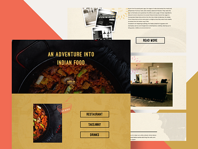Restaurant / Web Site Design branding design restaurant ui web web design website