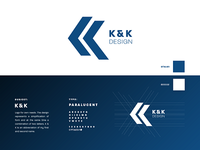 K & K DESIGN logotype brand design branding design flat logo logo design logotype minimal typography vector