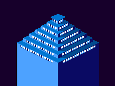 Pyramid Building Illustration