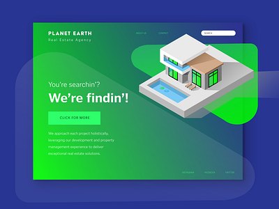 Planet Earth - Real Estate Agency Website design proposal illustration illustrator isometric art isometric vector ui ux vector web web design webdesign website website design