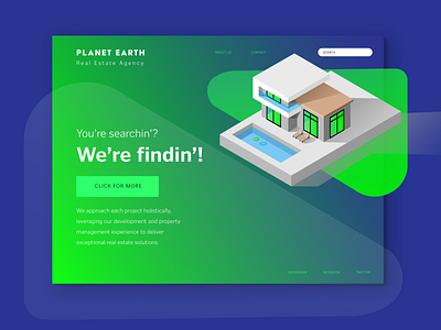 Planet Earth - Real Estate Agency Website design proposal