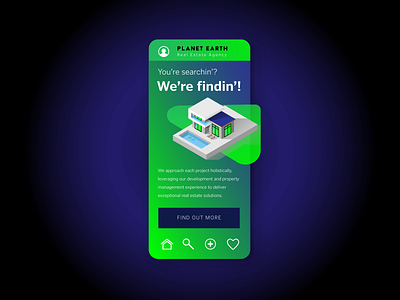 Planet Earth - Real Estate Agency Mobile design proposal