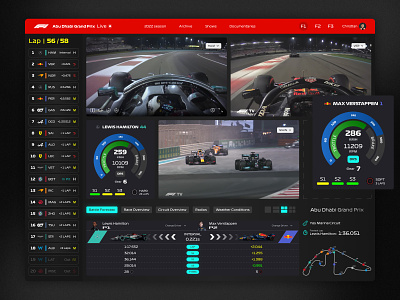 F1 Pro View app dark ui dashboard design f1 formula 1 live broadcast racing streaming service ui ux ux ui web app web design