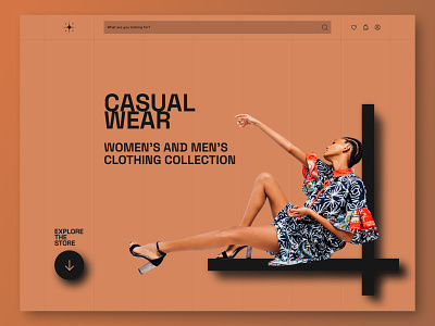 Minimalistic website of a casual wear clothing