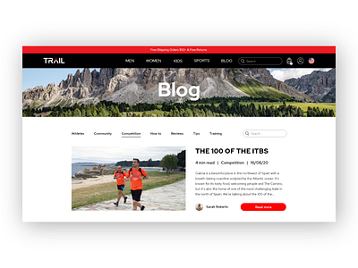 Trail website - Blog