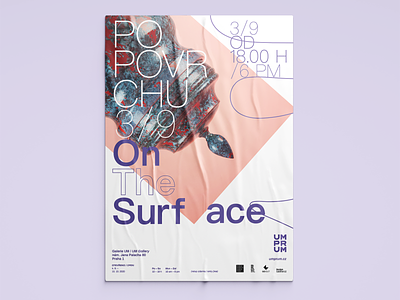 On The Surface | Exhibition art event exhibition gallery graphic objekt poster prague print typography visual