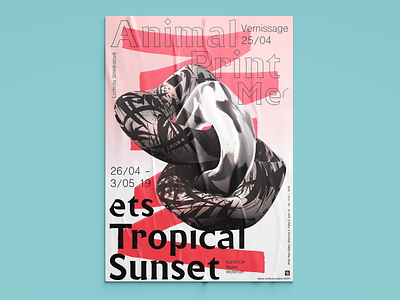 Poster | Animal Print 3d animal art colorful exhibition gallery graphic objekt poster prague print sunset tropical typography visual
