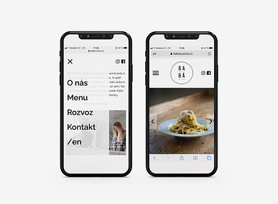 Baba Cucina | Web Design - Mobile design gastronomy graphic menu mobile prague typography ux visual