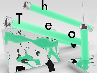 Theo Kottis 3d awesome design dj green london music neone toxic video work