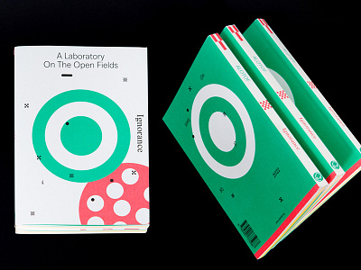 A Laboratory On The Open Fields bioactive book collaboration colors cover design graphic green laboratory layout pantone studio