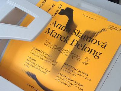 Galerie 207 w/ Marek Delong art design gallery objekt poster simple typography work