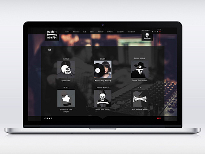 Website concept / Radio 1 concept design flat music pirate radio redesign website