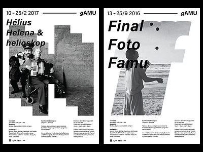 New identity for Gallery in Prague (GAMU) art design gallery objekt photography poster print simple typography work