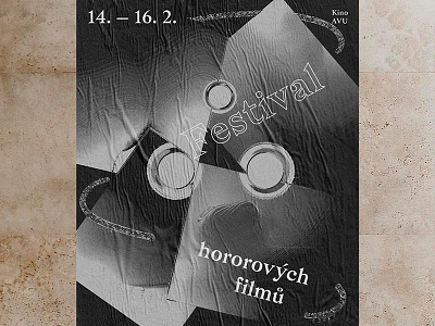 Poster for Horror`s film festival art design festival film kino night poster prague reality typography virtual work