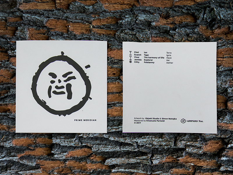 Cover EP / Prime Meridian white black gprahic prague logo design ep cover