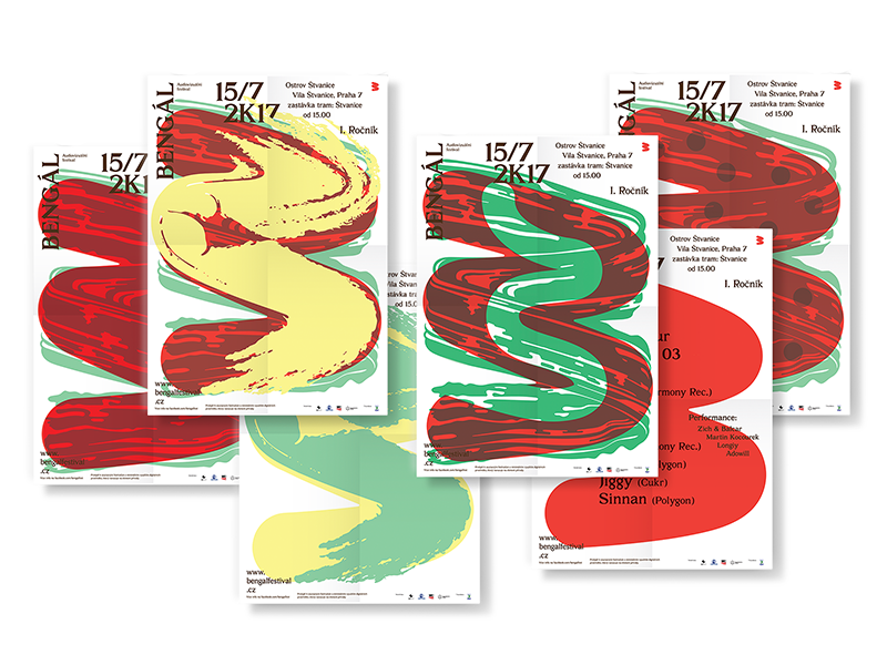 Posters / BENGÁL festival gallery trash swiss typography simple punk design poster