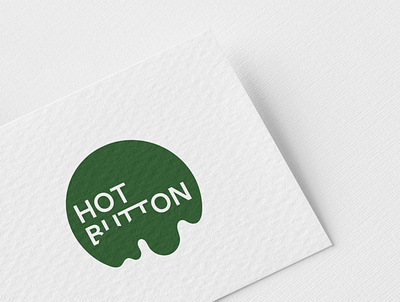 Logo for Hotbutton Prague / takes care of waste sorting bio button green hot logo logo design logotype marketing print typography vector waste sorting