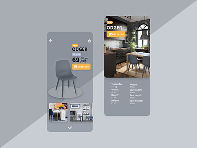 Product Card Concept app minimal mobile ui ux