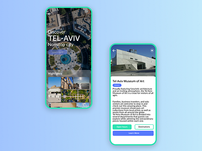 Discover Tel-Aviv | Travel Guide app guide israel minimal mobile telaviv travel ui ux vector