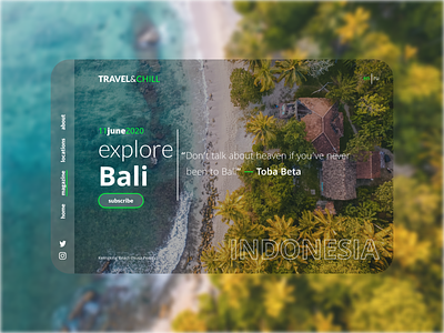 Travel Magazine Web Concept bali magazine minimal minimalism travel ui uiux web web design webdesign