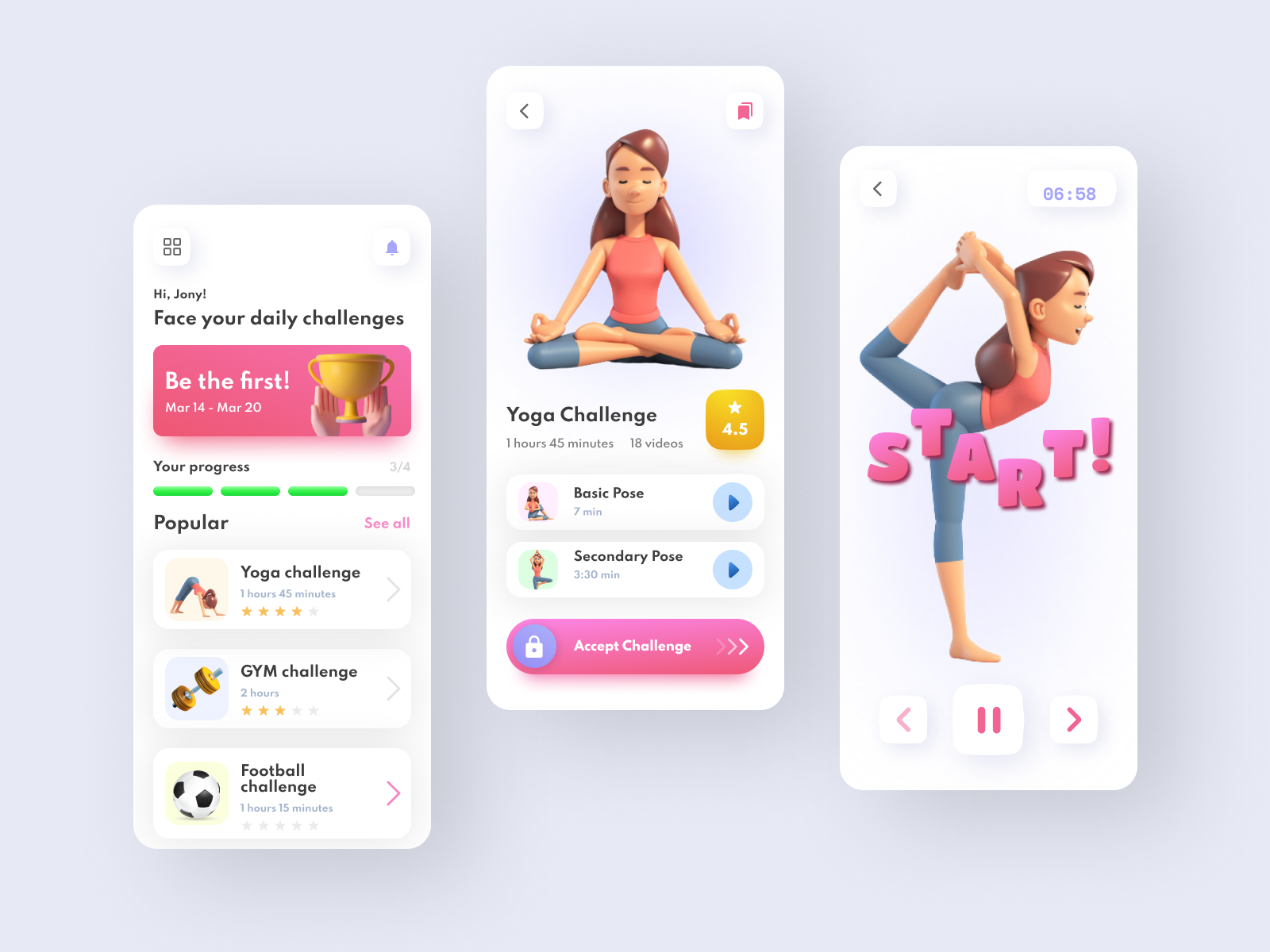 Daily Sport Challenges App by Kirill Riabykh for Mavinx Design Team on ...