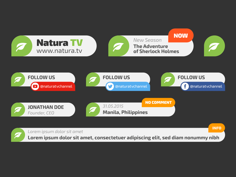 Natura broadcast eco id lower thirds motion movie television