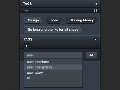 Tags tagging tags ui