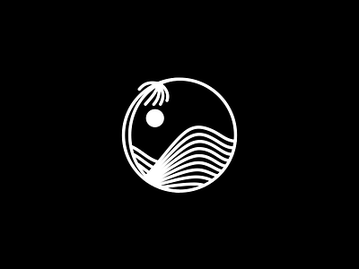 SUNSET beach brand brand identity branding clothing dark design designs graphicdesign lineart logo moderndesign moon night palm palmtree simple logo sunrise sunset surf