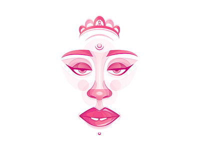 Clown queen clown expression face pink queen shapes