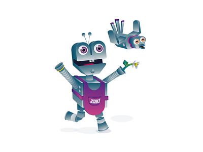 Zuki character design design free happy illustration illustrator robots