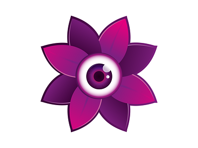 The eye of the flower eye flower illustration purple