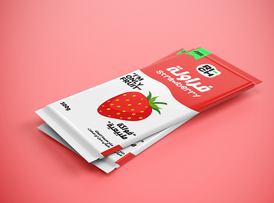 Rich (Fruit Puree) 3d arabic design english fruit graphic design logo pack packaging product puree strawberry