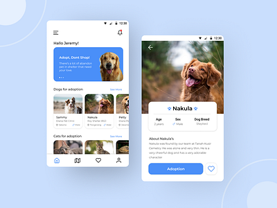 Pet App Design animals app design app ui exploration pets uidesign