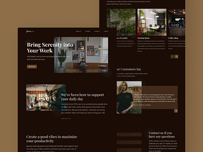 Jiwanta Coworking Space black coworking coworking space dark mode dark ui hero section homepage homepage design landing page landingpage minimalist uidesign web design webdesign website design