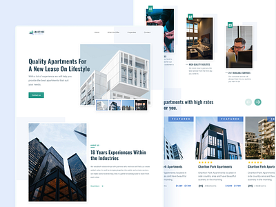 Apartments Agency Landing Page apartments design hero section landing page minimalist modern real estate ui design web design