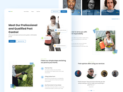 Pest Control Landing Page clean design hero section homepage homepage design landing page landingpage minimalist pest pest control ui design uidesign web design