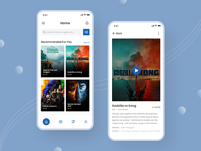 Movie Streaming App minimalist mobile design movie movie app streaming streaming app ui ui design videos