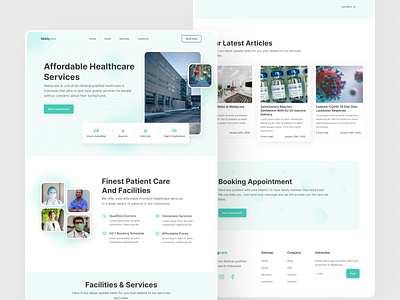 Maldycare Landing Page clinic covid covid19 doctor healthcare landing page landingpage minimalist nurse ui ui design vaccine web design